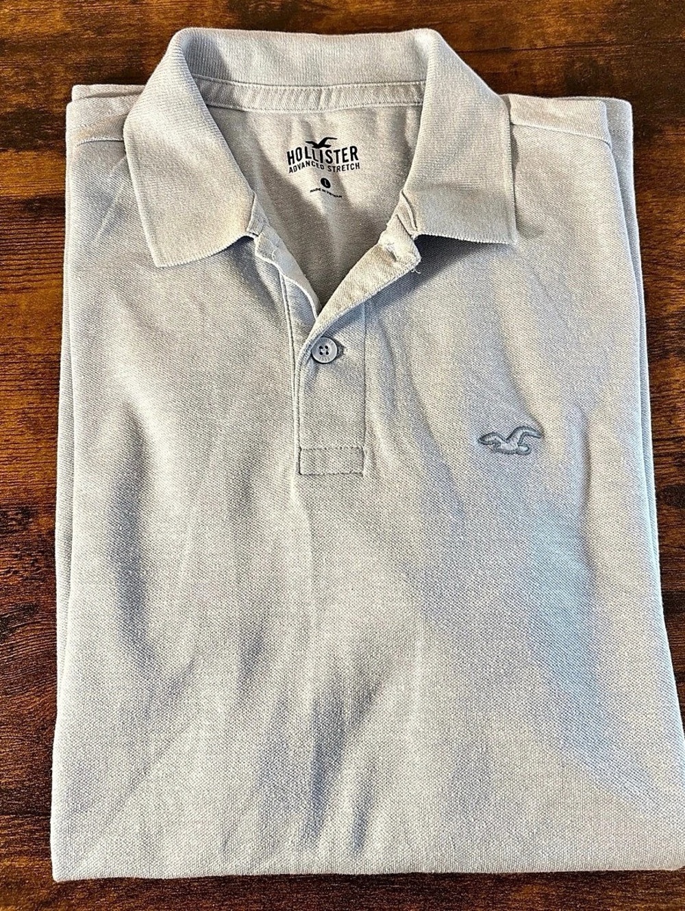 Hollister Advanced Stretch Polo Shirt Men's Baby Blue
